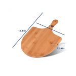 Bamboo Pizza Peel Paddle Spatula Cutting Board with Handle for Baking Serving Homemade Pizza